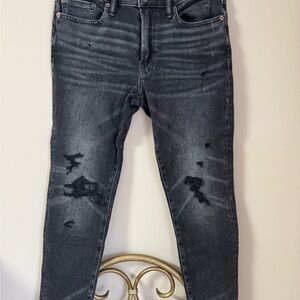 Distressed Black Denim Jeans